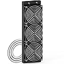Clyxgs Water Cooling Radiator, 12 Pipe Aluminum Heat Exchanger Radiator with Fan for PC CPU Computer Water Cool System DC12V 360mm Black