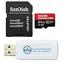 SanDisk 64GB Extreme PRO microSD Memory Card with Adapter Compatible with DJI Air 3S, Air 3 Drone and OSMO Action 4 (SDSQXCU-064G-GN6MA) Bundle with 1