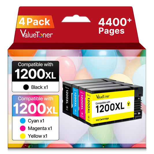 1200 XL Ink Cartridges Compatible for Canon Maxify 1200 Ink Cartridges Replacement for Canon 1200 1200XL PGI-1200 PGI1200XL Ink to Use with Maxify