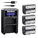 Kastar 3-Pack NP-FM50/FM55Battery and LED2 USB Charger Compatible with Sony DCR-TRV16 DCR-TRV17 DCR-TRV18 DCR-TRV19 DCR-TRV20 DCR-TRV22 DCR-TRV23