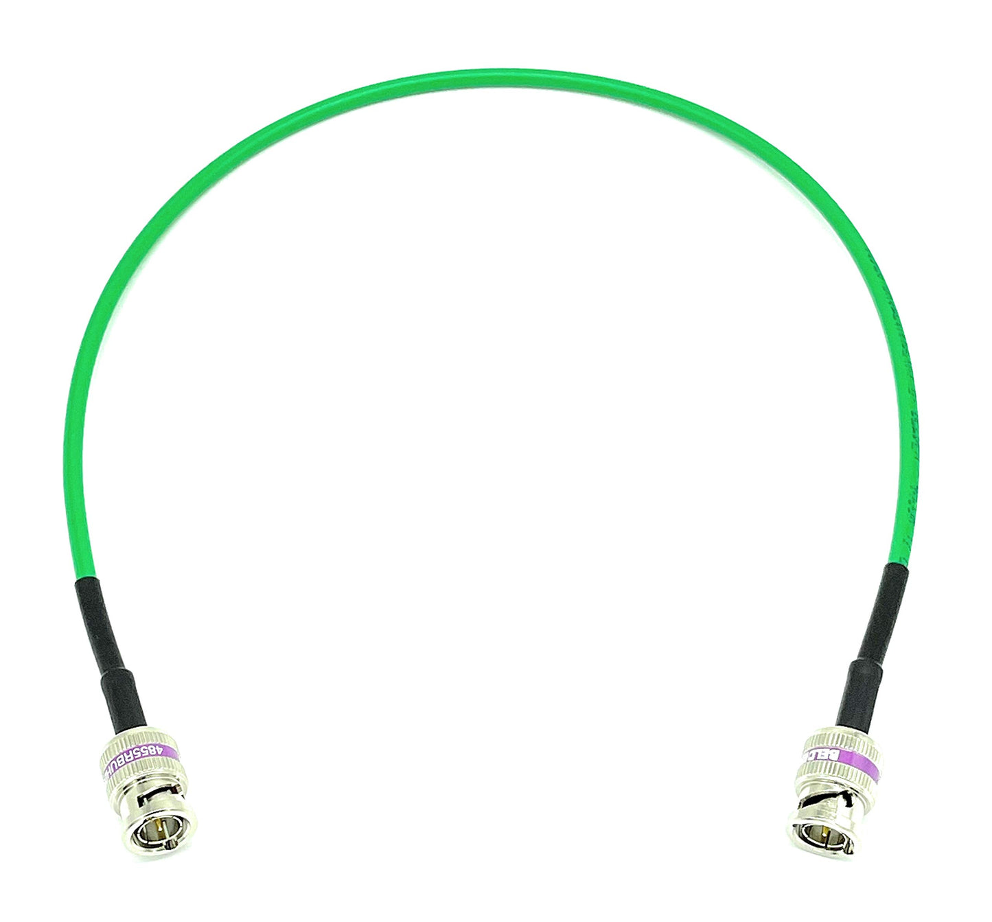 AV-Cables 12G 4K HD SDI BNC - BNC Cable 4855R Mini RG59 (1.5ft, Green)