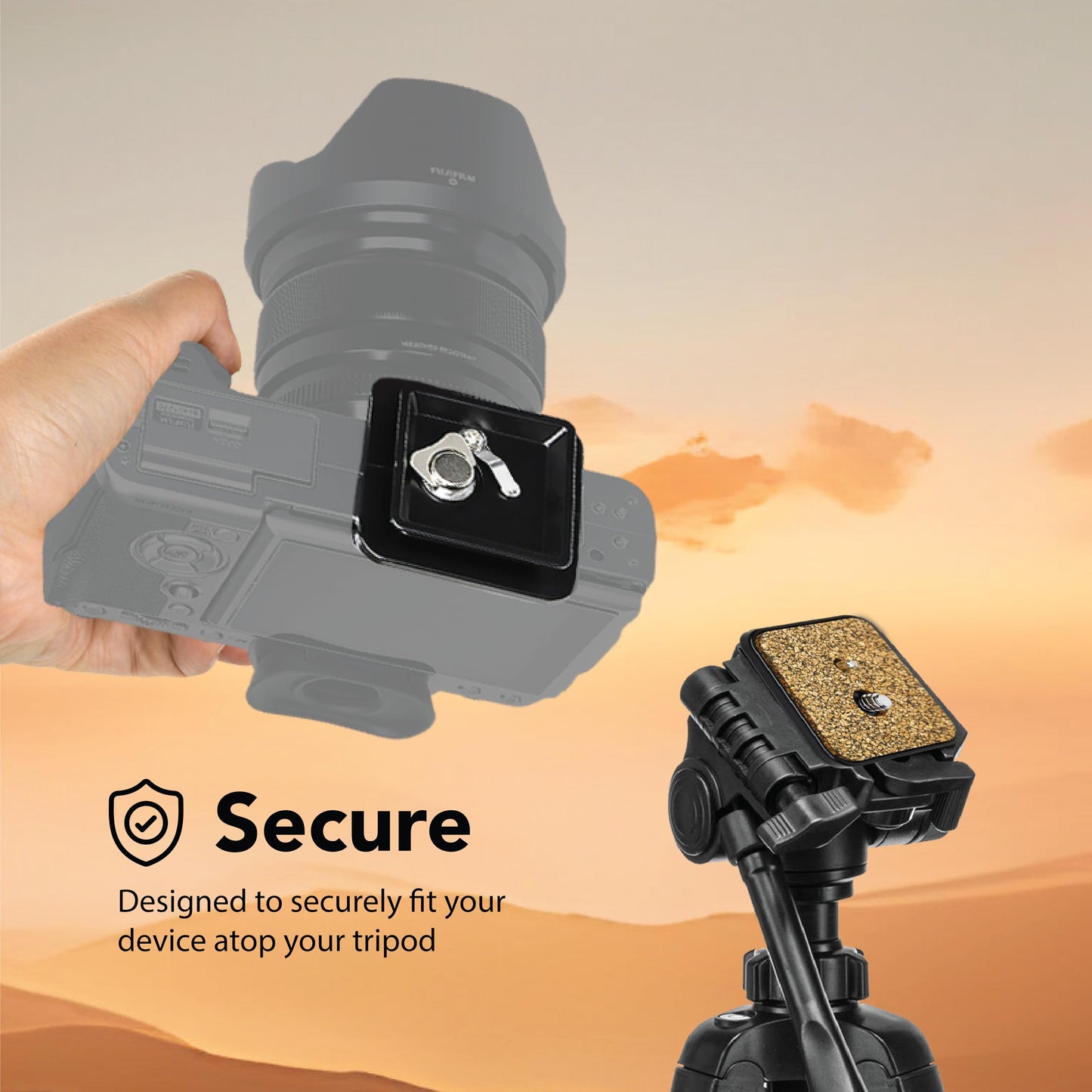 Foto&Tech 2 Pcs 42mm Tripod Quick Release Plate Head Mounting Parts Replacement for Ambco V-0554, Prmster 6100 6160 7100 FW29T, Vvtar V3000 Hakba