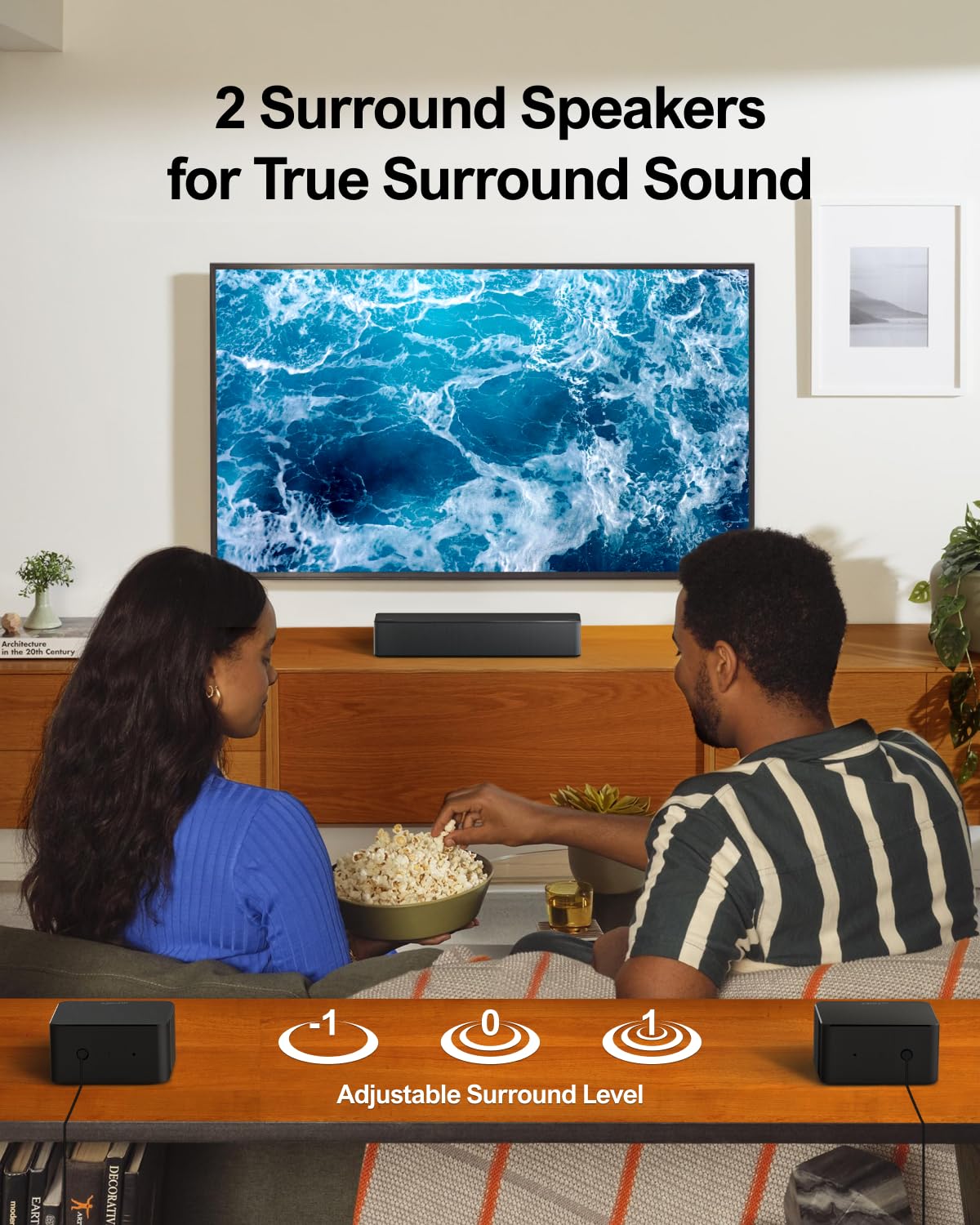 ULTIMEA 5.1 Sound Bar with Dolby Atmos, 410W Surround Sound System for TV, 3D Sound Bars for Smart TV with Subwoofer, Adjustable Surround and Bass