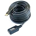 Plugable 10 Meter (32 Foot) USB 2.0 Active Extension Cable Type A Male to A Female - Driverless