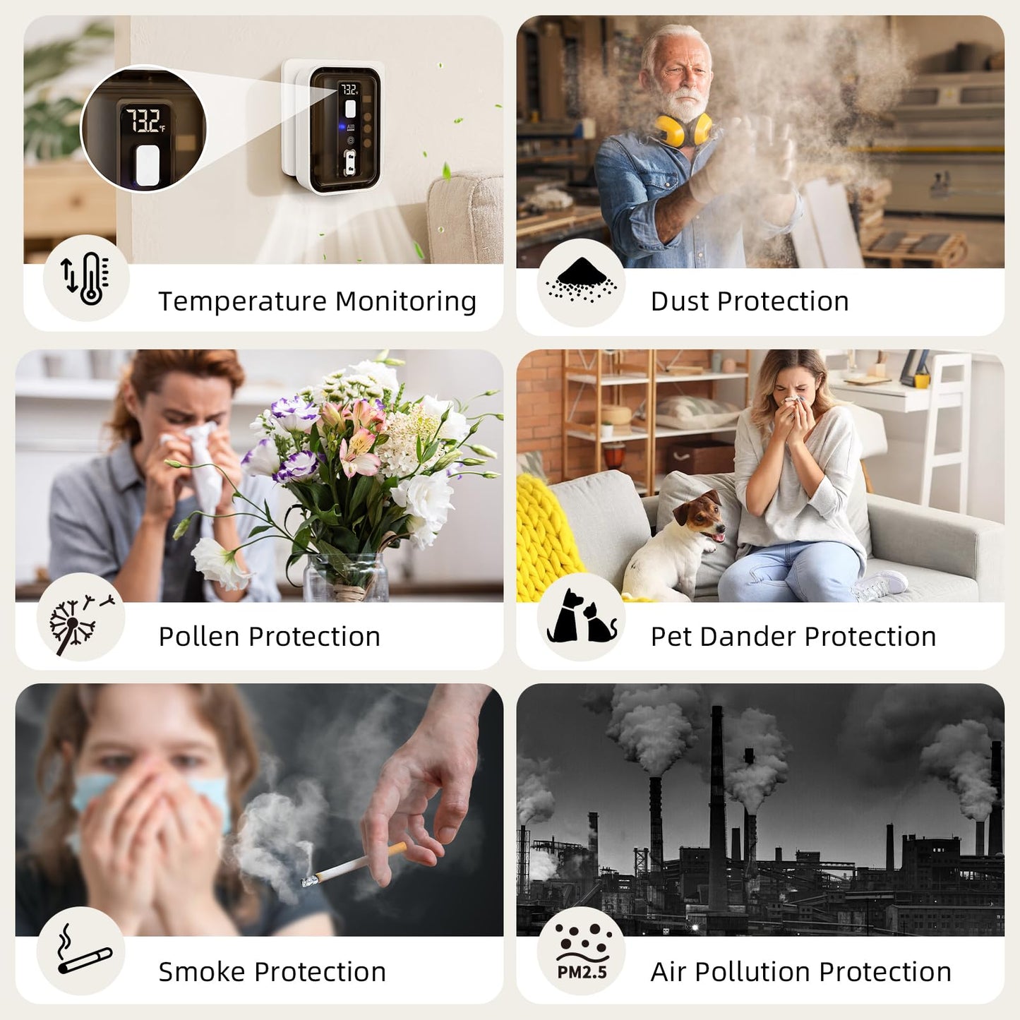 Plug-In Air Ionizers & Ionic Air Purifier,Negative Ion Generator