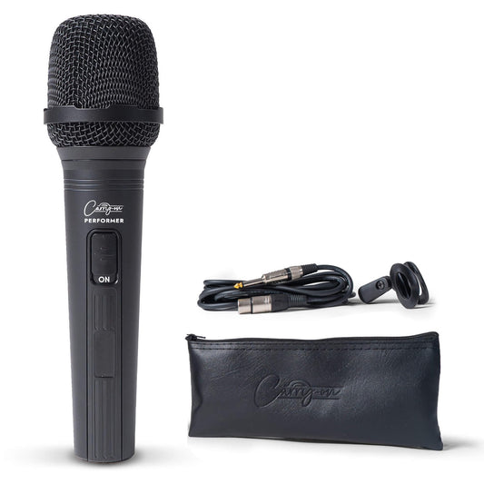 Carry-on Performer Dynamic Microphone with XRL-Jack Cable Used for Live Performance - Professional Microphone for Singing with Cardioid Focus and