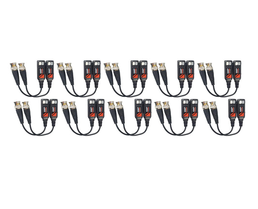 Evertech 10 Pairs 8MP / 4K Passive CCTV Video Balun UTP BNC Cat5 Transceiver Securtiy Surveillance Camera Installation