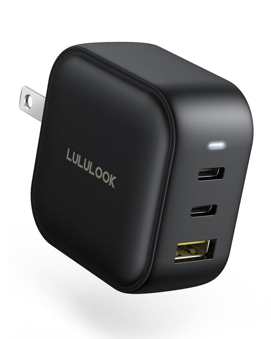 LULULOOK 65/66W USB C Charger, Type C PPS PD Fast Gan Charger Multiport USB C Power Adapter for MacBook Pro/Air, iPad Pro, iPhone Samsung Galaxy S22