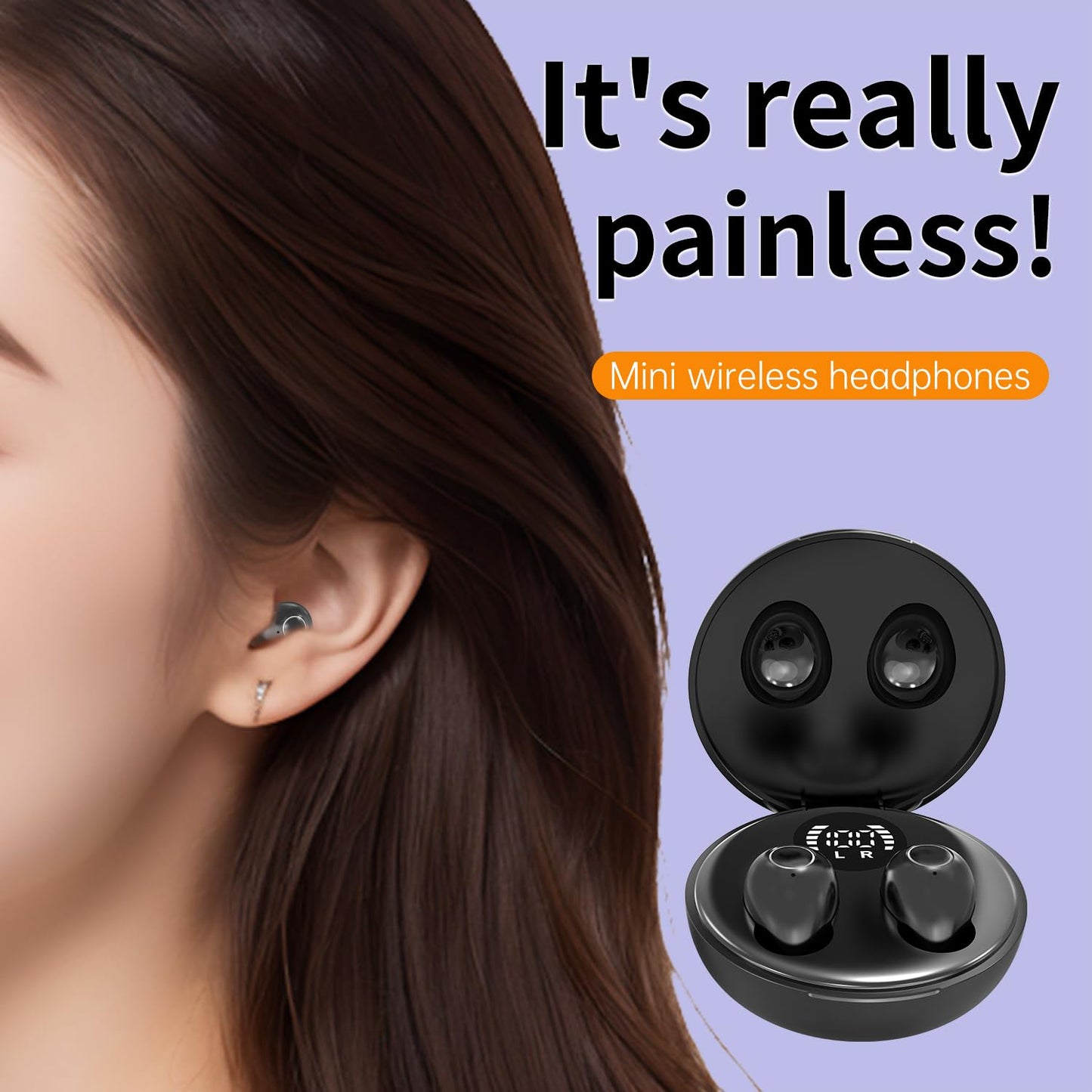 Honcas Mini Invisible Earbuds for Work and Sleep - Best Small Earbuds for Small Ear Canals