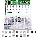 Keadic 180PCS Micro USB & USB 3.0 Male Female Jack Socket Connector Set: 150 Ports, 18 Different Sizes, Laptop, PC, Tablet & More