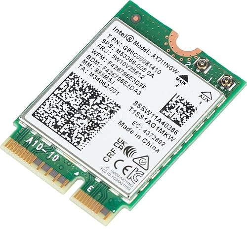 WiFi 6E Adapter for Intel AX211 | Tri-Band, Up to 2.4 Gbps | CNVio2 M.2 | Bluetooth 5.3 Support | Requires Intel 11th Gen and Above CPUs, Windows