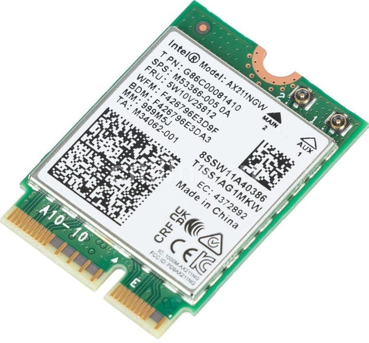 WiFi 6E Adapter for Intel AX211 | Tri-Band, Up to 2.4 Gbps | CNVio2 M.2 | Bluetooth 5.3 Support | Requires Intel 11th Gen and Above CPUs, Windows