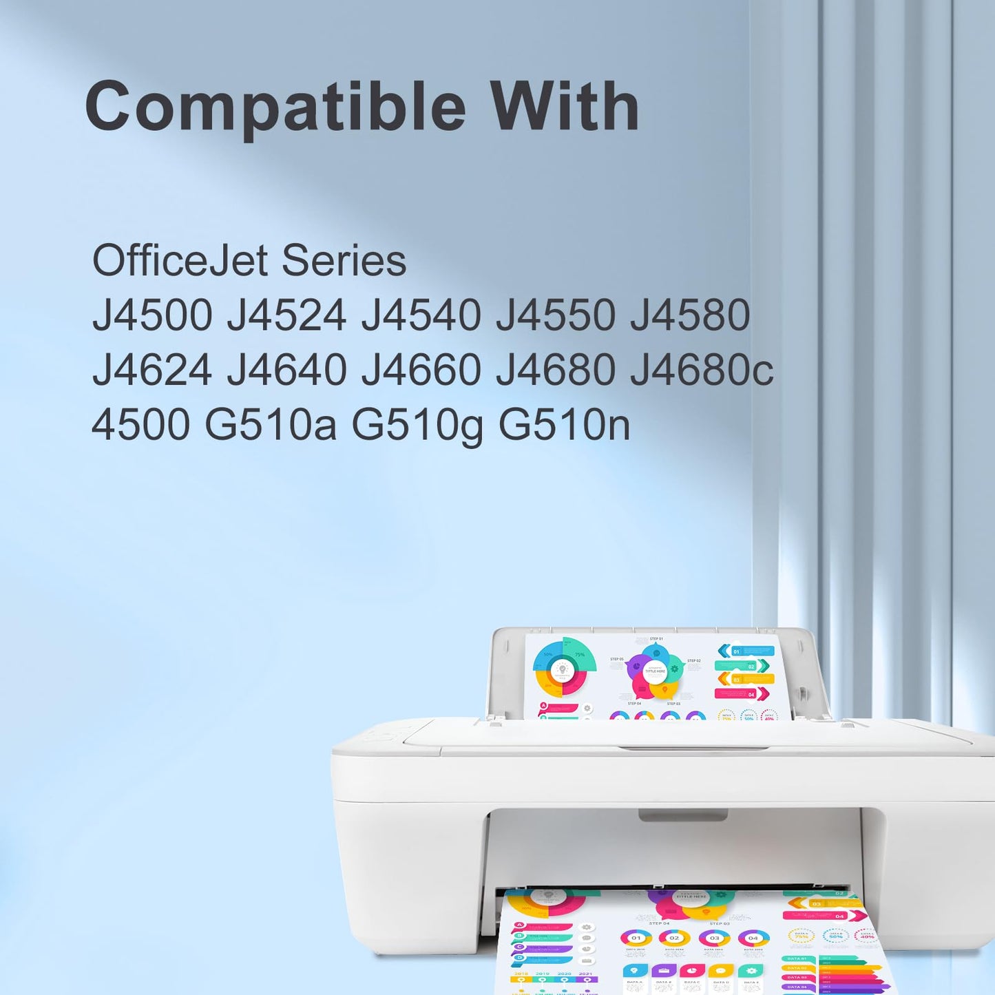TEINO 901 Ink Cartridges Remanufactured Ink Cartridge Replacement for HP 901 901XL 901 XL use with HP OfficeJet J4680 J4580 4500 J4500 Series J4680c