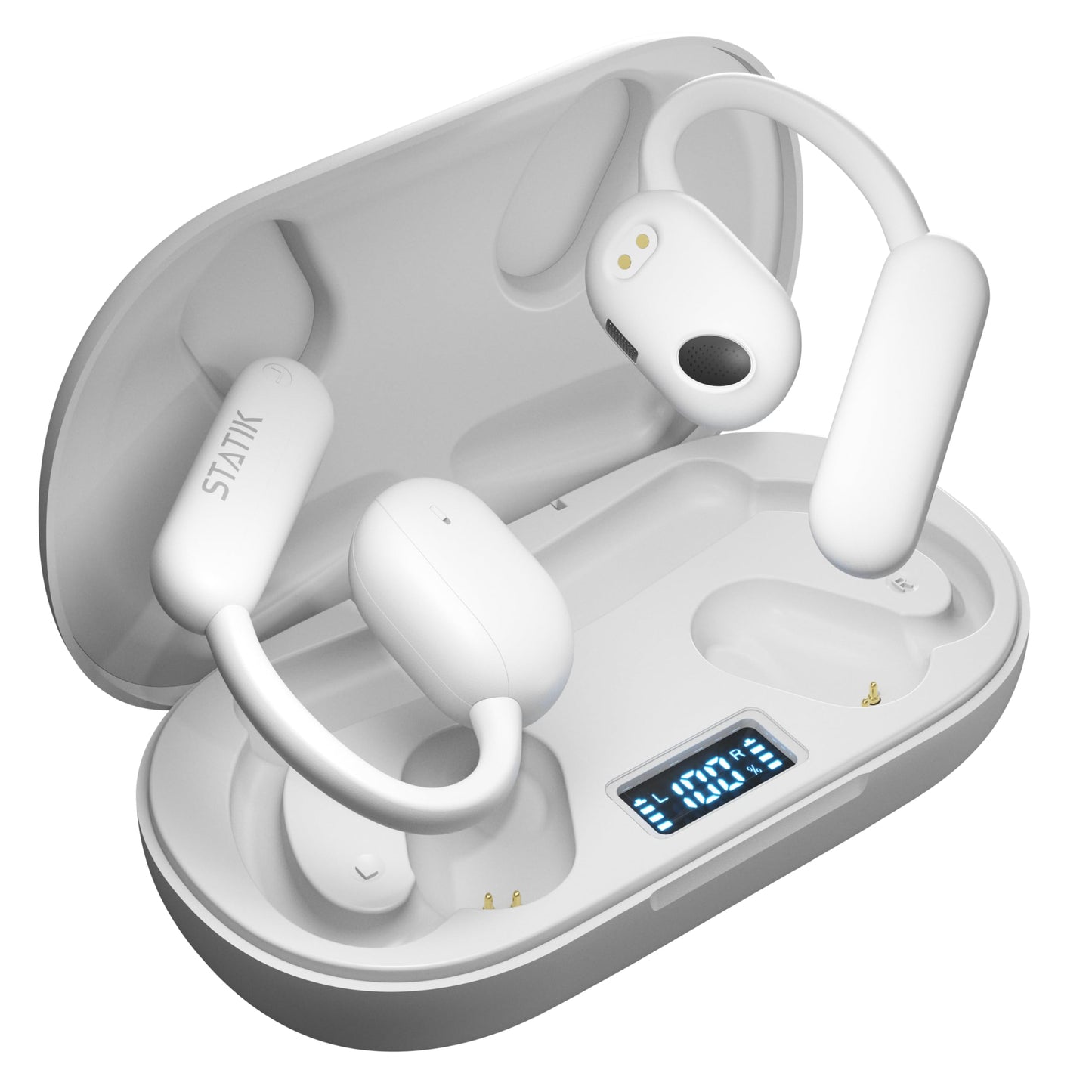 Statik Aktive Open Ear Bluetooth Earbuds - Wireless Earphones, Fast Charging & 10 Hours Long Lasting Battery, Comfortable Secure Fit, IPX5 Water…