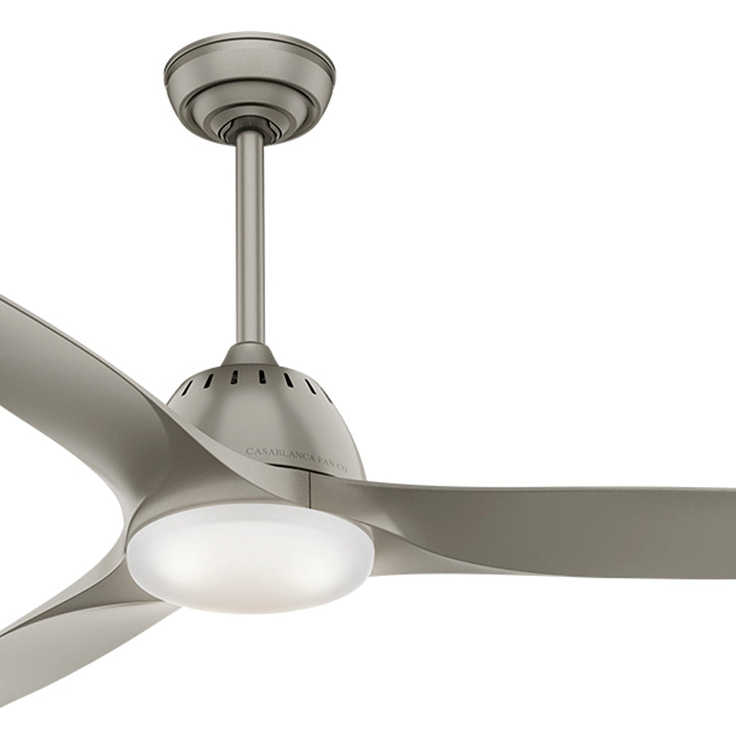 Casablanca Fan 52 Inch Contemporary Ceiling Fan in Pewter with Cased White Glass LED Light Kit and Remote Control (Renewed)