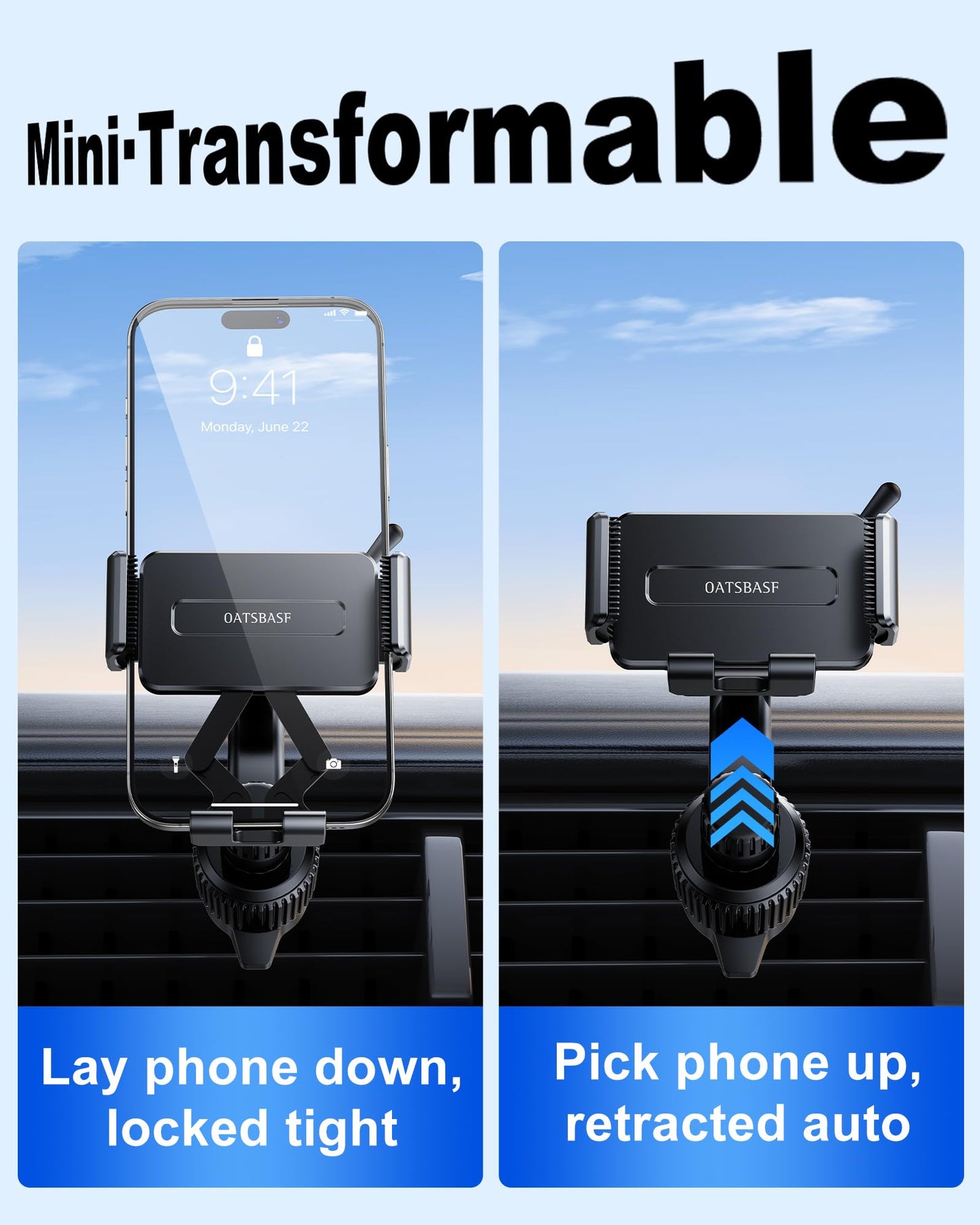 DICMKY 360 Rotatable Car Vent Phone Mount [No Blocking Air Vent] Universal Clip Vehicle Cell Phone Holder Stand Hands Free, Fit for iPhone 17 Pro Max