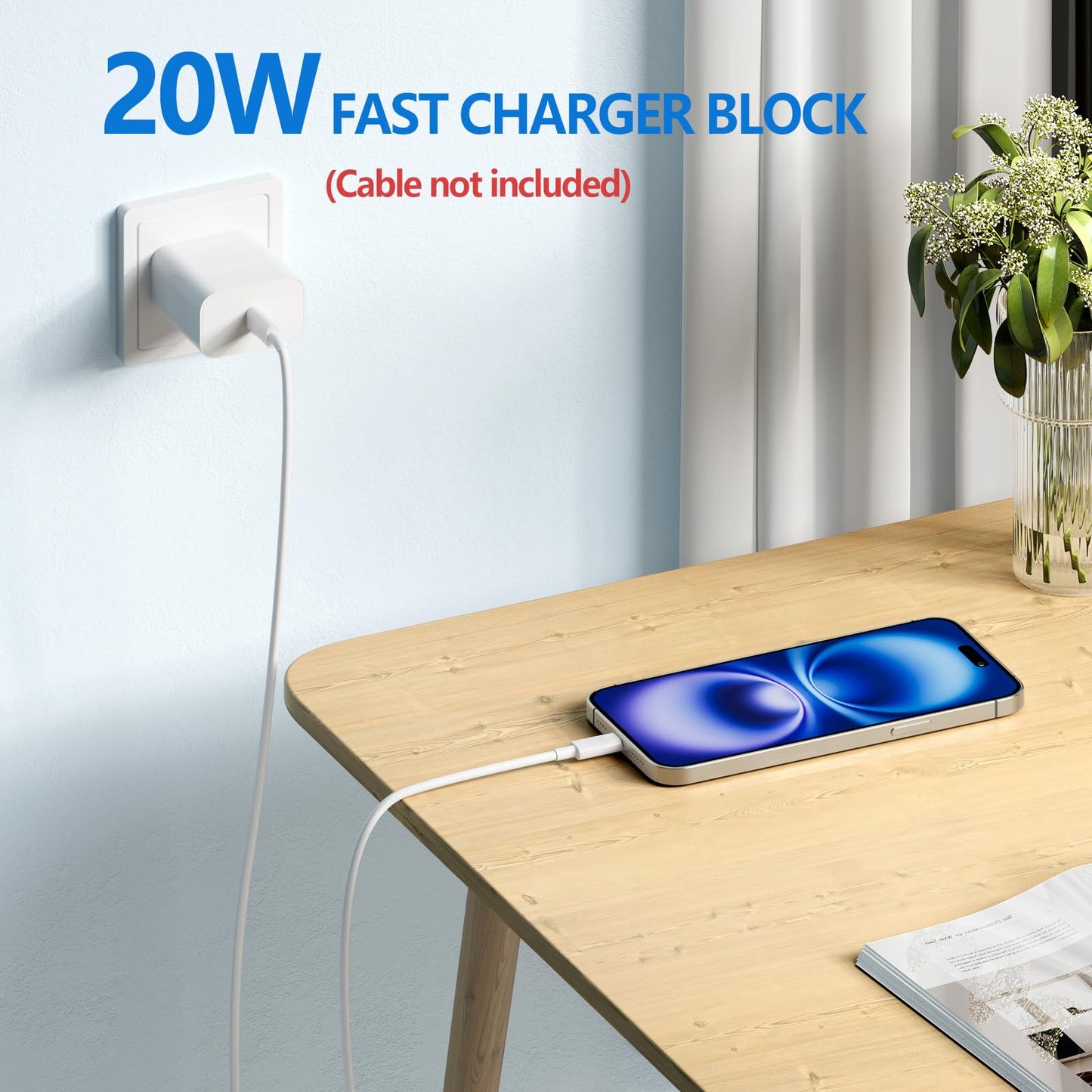 20W Fast USB Charger C Block for Apple Watch iPhone 17 16 15 14 Pro Max