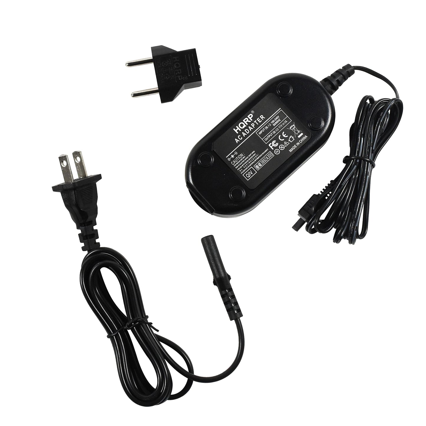 HQRP Replacement AC Adapter/Charger Compatible with JVC AP-V16U AP-V18U AP-V15U LY21103-001 LY21456-001B with USA Cord & Euro Plug Adapter