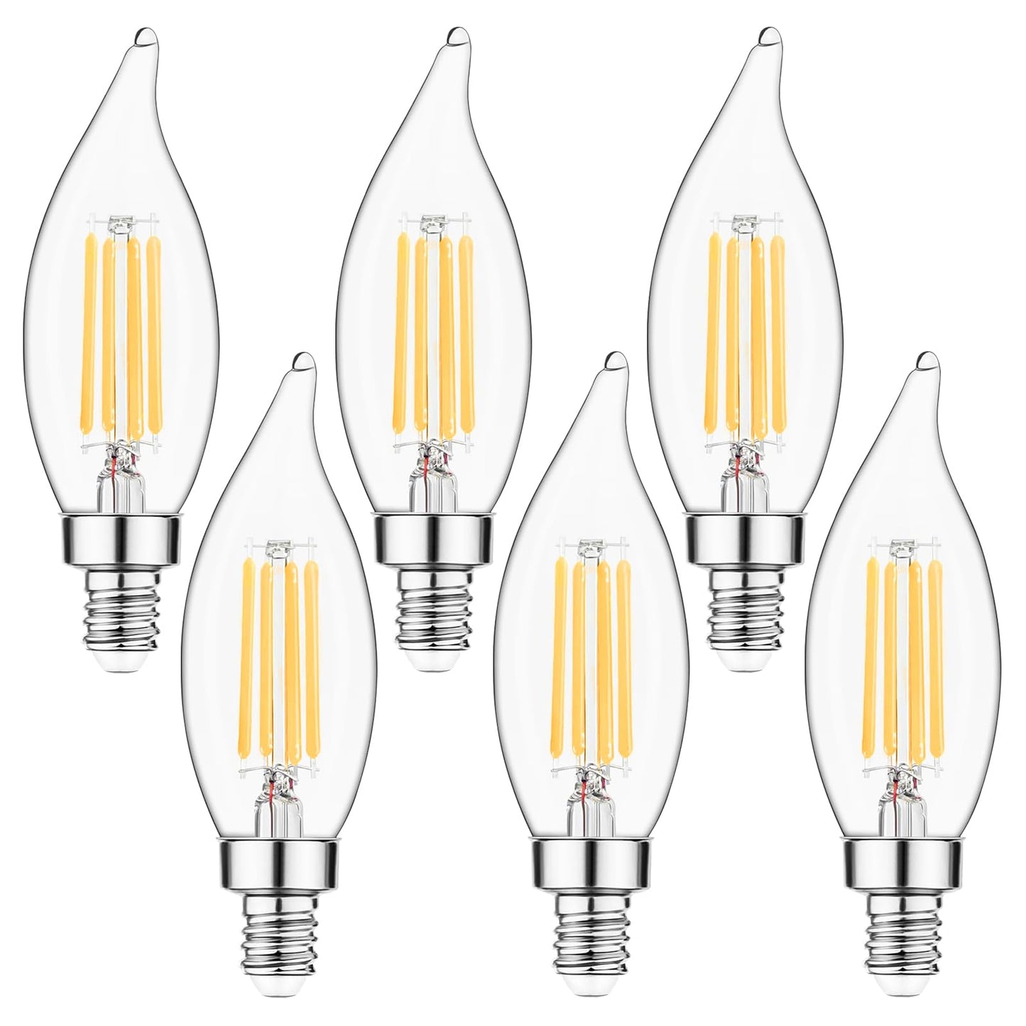 Sengled E12 Candelabra LED Bulbs Dimmable, 60W Equivalent CA10 Chandelier Light Bulbs, 2700K Soft White Candle Bulbs for Chandeliers, Ceiling Fan