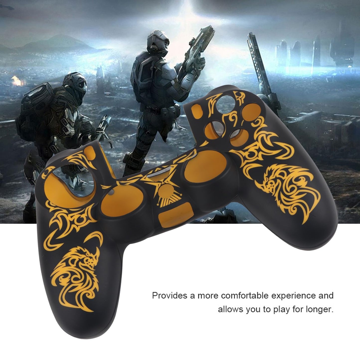Wendry Silicone Cover for Controller, Skin Grip Shell Cover for Controller, Easy Install or Remove Soft Cover, Case Protector Compatible for (Yellow)