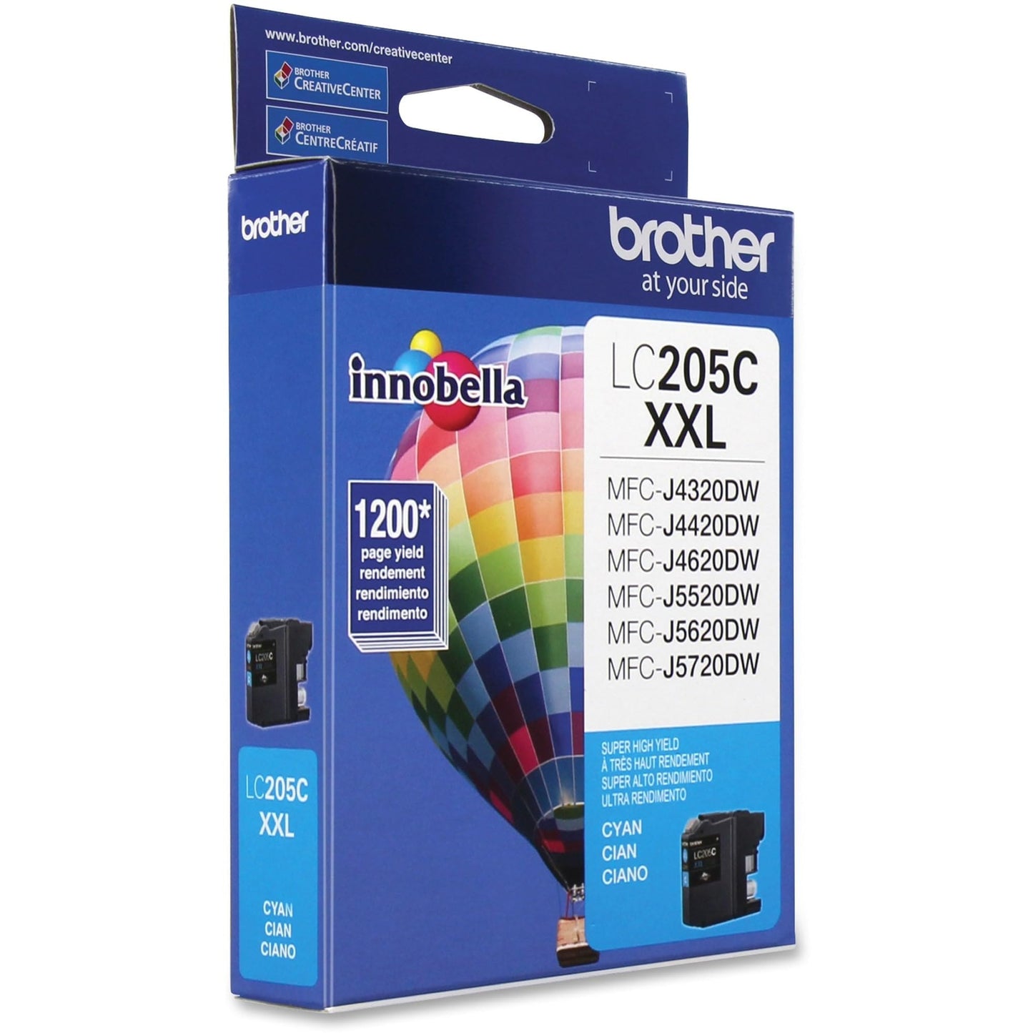 Brother Printer LC205C Super High Yield Ink Cartridge, Cyan