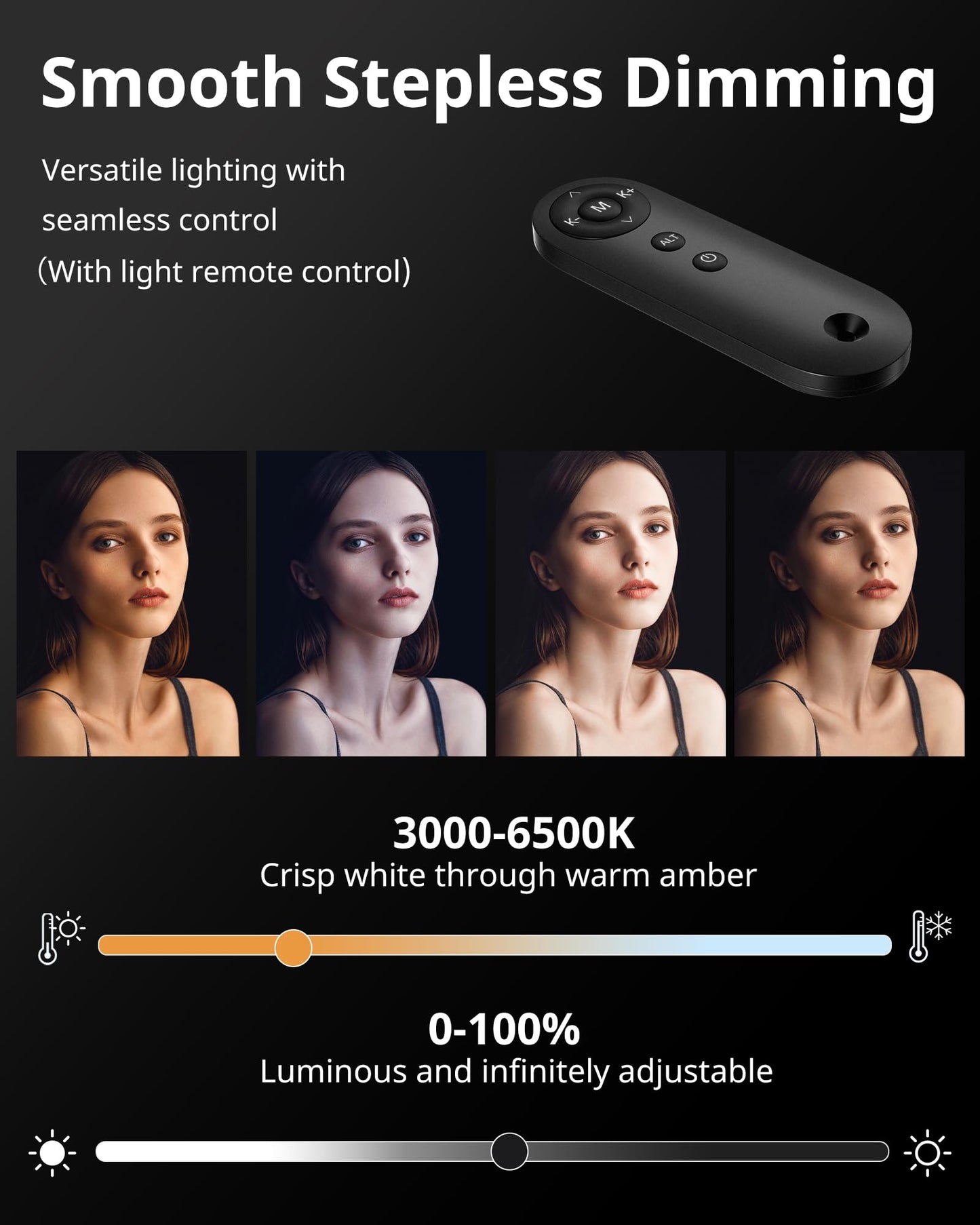UBeesize Professional Ring Light with Stand, Phone Holder & Remote - 6500K Full-Screen LED Lighting for Makeup, Photography, Studio, Barber, and Live
