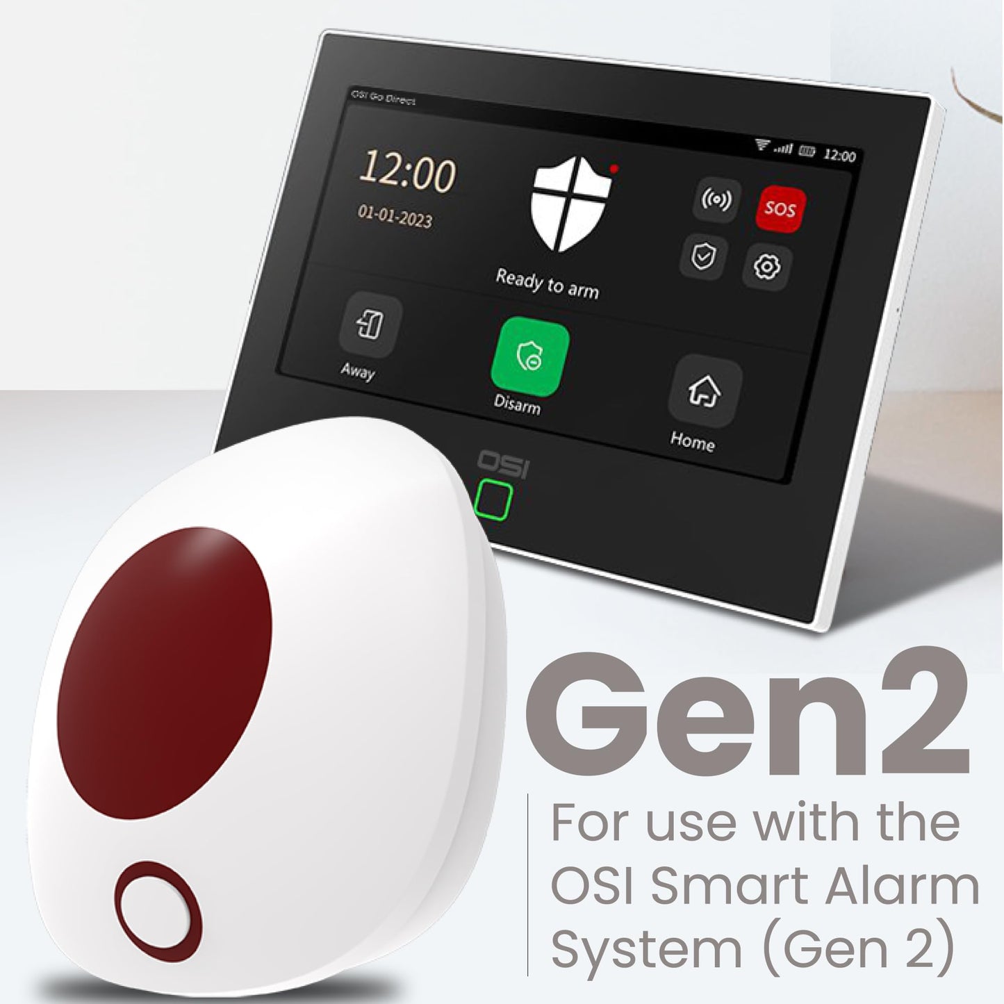 OSI Wireless Alarm Strobe Siren (Gen 2) - Accessory for OSI Smart Alarm System (Gen 2) ,Wi-Fi Wireless Strobe Siren, Plugs into Electrical Outlet, 8
