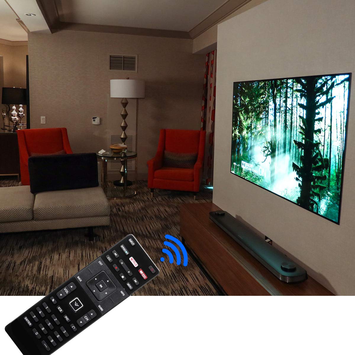 XRT122 Universal Replacement Remote Control for All Vizio E-Series D-Series LED HDTV Smart TV