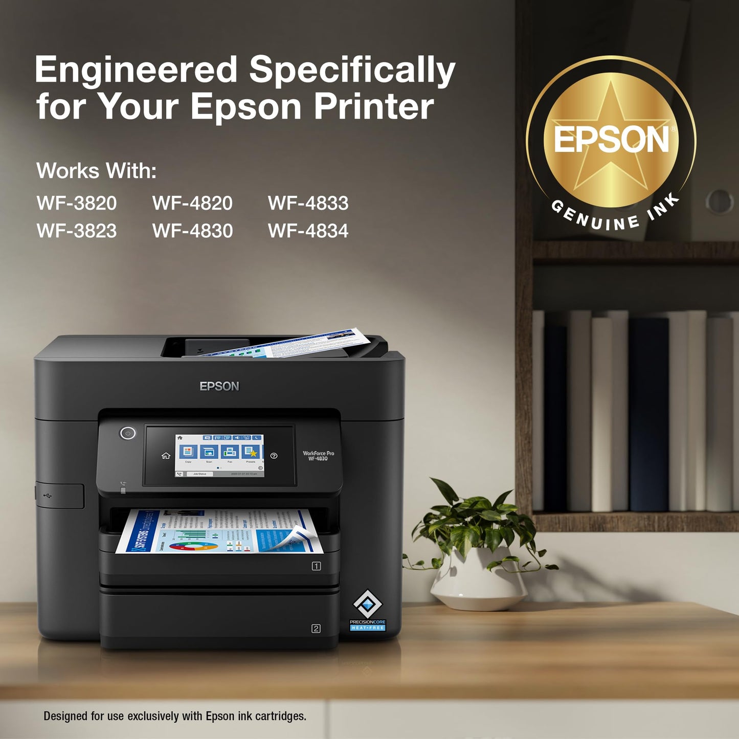 EPSON 822 DURABrite Ultra Ink High Capacity Black & Standard Color Cartridge Combo Pack (T822XL-BCS) Works with WorkForce Pro WF-3820,3823, 4820
