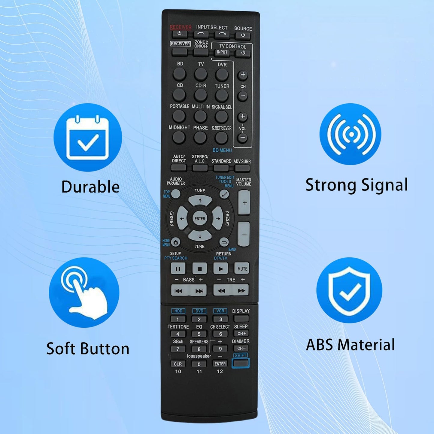 Replacement Remote Control for Pioneer VSX-521 VSX-521-K VSX-1024 VSX-1024-K VSX-1020 VSX-1020-K Home Theater Receiver AV Receiver