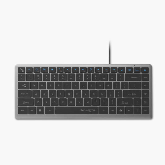 Kensington KB415 USB-C Wired Compact Keyboard, Quiet Scissor-Switch Keys, Programmable, Copilot Hotkey, Compatible with Windows, Black (K75411NA)