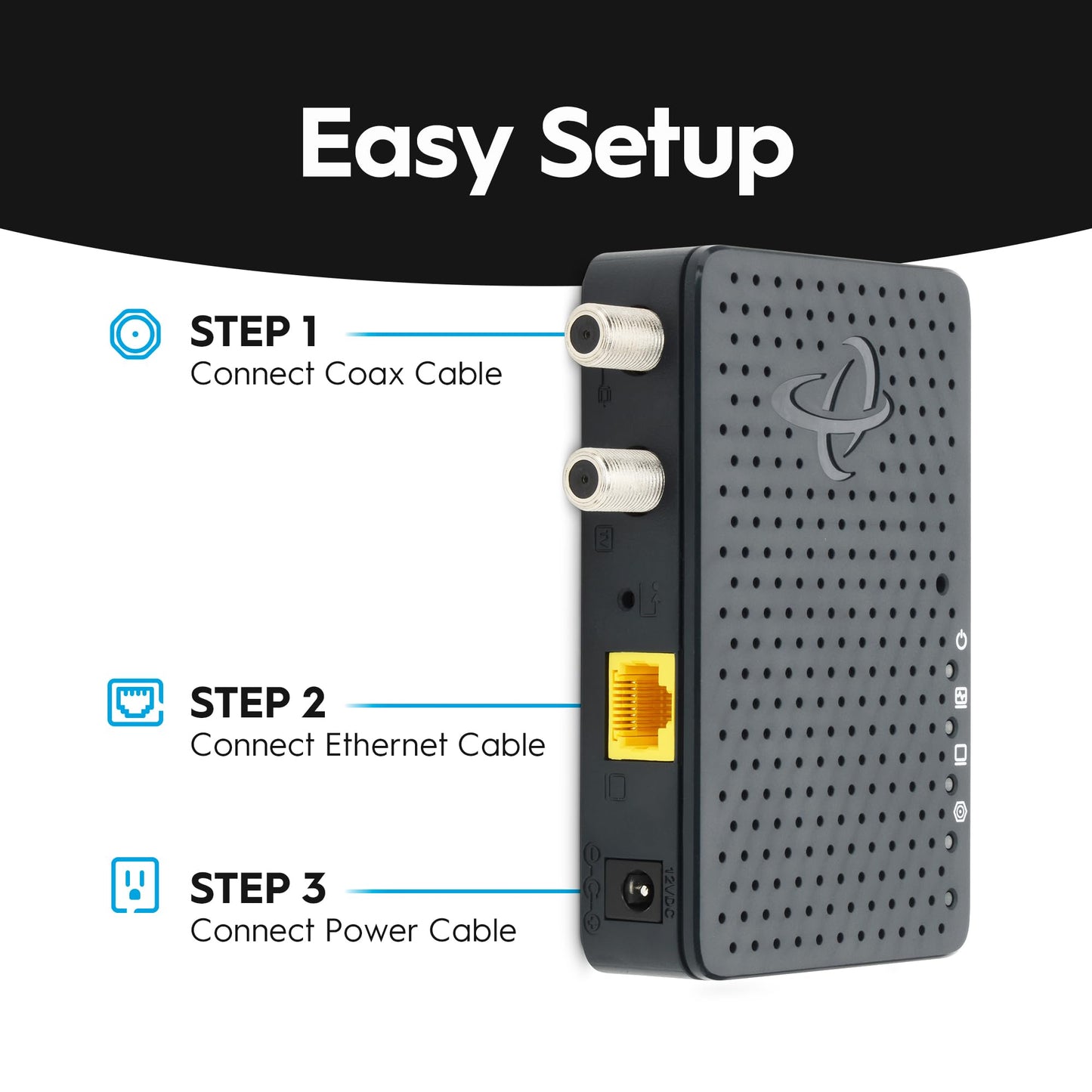 Hitron MoCA 2.5 Network Adapter (2-Pack) - Requires Connected Coax Network | Up to 1 Gbps Ethernet Over Existing Coax | Ideal for Cable Internet Homes