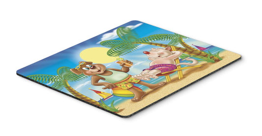 Caroline's Treasures APH3817MP Bears Relaxing at The Beach Mouse Pad, Hot Pad or Trivet for Home Office Gaming Working Computers Laptop Mouse
