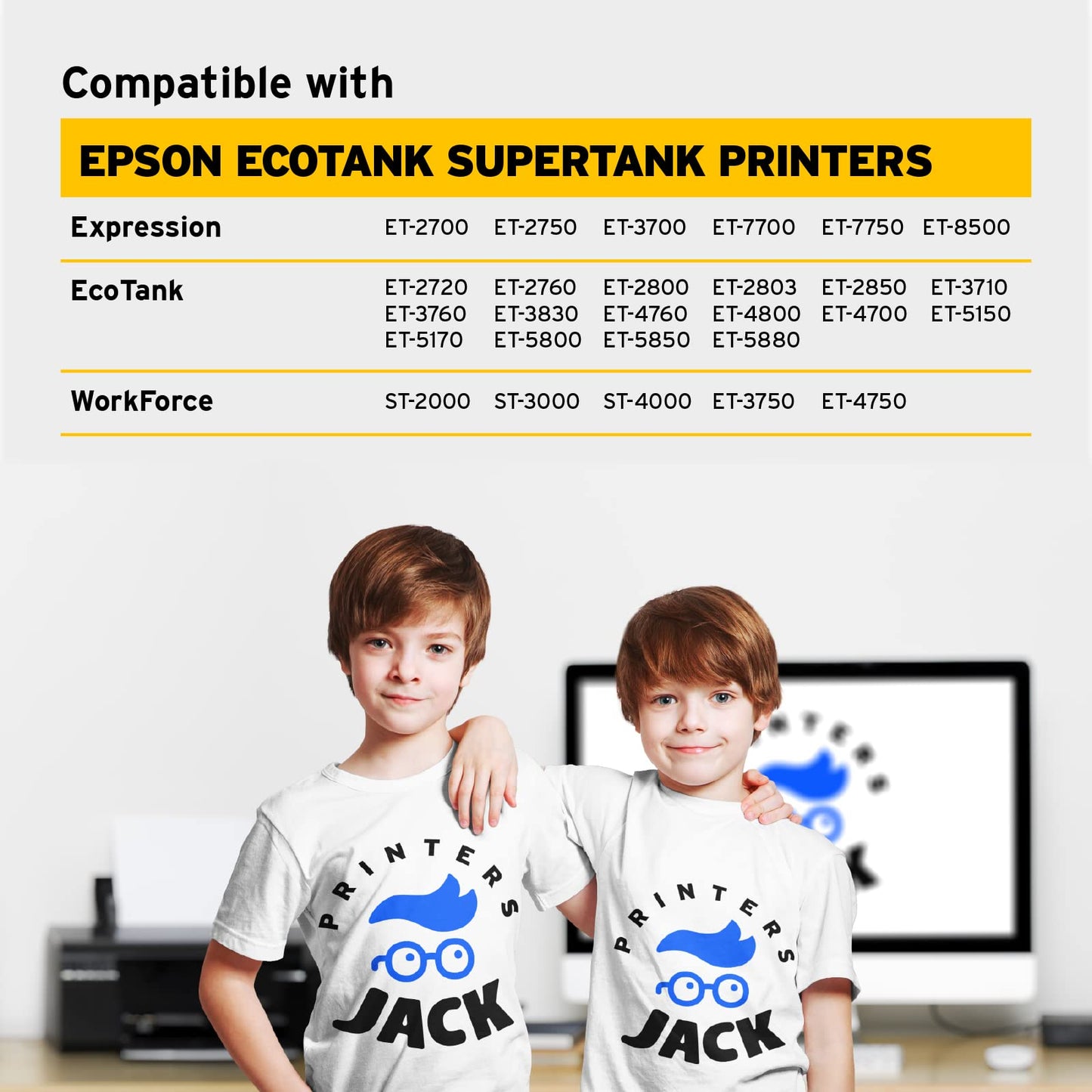 Printers Jack 700ML Sublimation Ink for EcoTank Supertank Inkjet Printer ET-2720 ET-2760 ET-2750 ET-2700 ET-3700 ET-3710 ET-3750 ET-3760 Heat Press