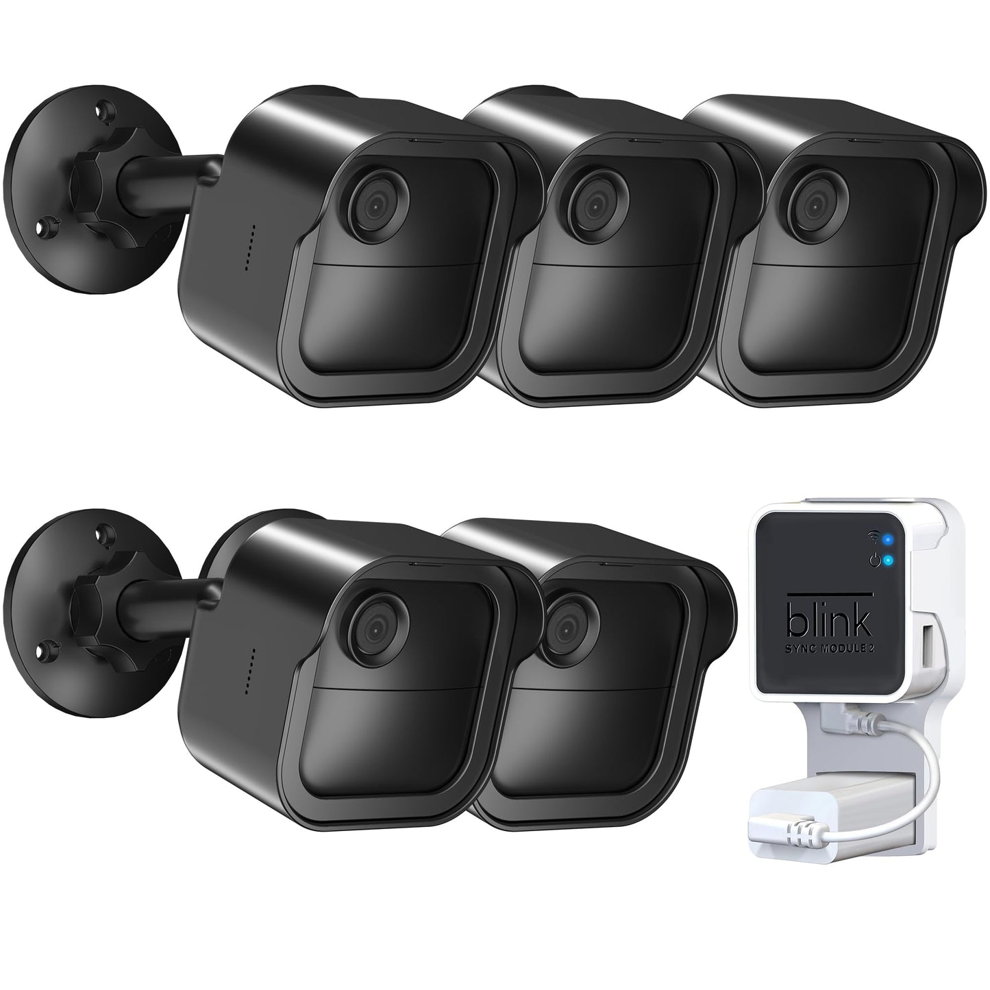 All-New Blink Outdoor Camera Wall Mount, 5 Pack Weatherproof Housing and 360° Adjustable Mount with Sync Module Mount, Camera Mount for Blink Outdoor