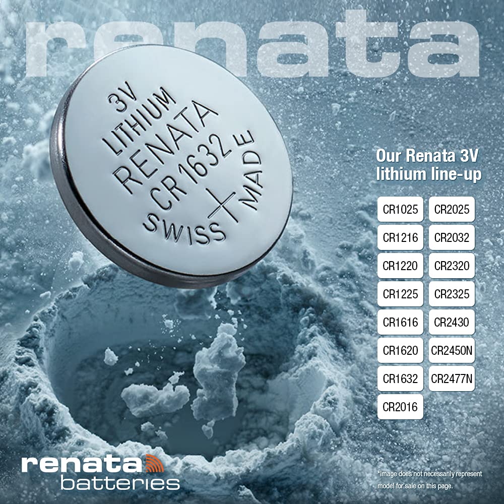 Renata CR2430 3V Lithium Coin Batteries (5 Pack)