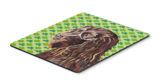 Caroline's Treasures SC9574MP "Boykin Spaniel Lucky Shamrock St. Patrick's Day Mouse Pad, Hot Pad or Trivet" for Home Office Gaming Working Computers