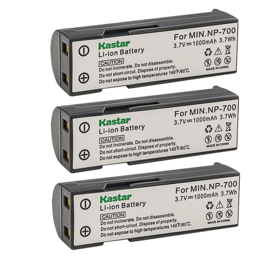 Kastar 3-Pack Battery Replacement for Konica Minolta NP-700 Battery, Konica Minolta Dimage X50, Konica Minolta X60, Konica Minolta DG-X50-K, Konica