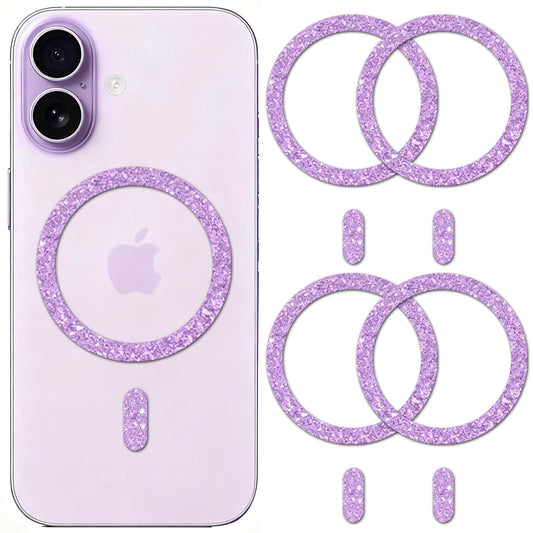 Universal Magnetic Rings (4 Pack) Magsafe Sticker Conversion Kit Compatible with iPhone 16/15/14/13/12 Series & All Phone Cases, for Wireless Charging