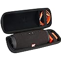 khanka Carrying Case for JBL Charge 3 Waterproof Portable Wireless Bluetooth Speaker. Extra Room for Charger and USB Cable,Case Only.(Black)