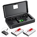 NP-BG1 Battery(2-Pack) and Charger(2CH) Set,Digital Camera Accessories Kit for Sony cybershot G Type Lithium Ion Replacement NP-FG1