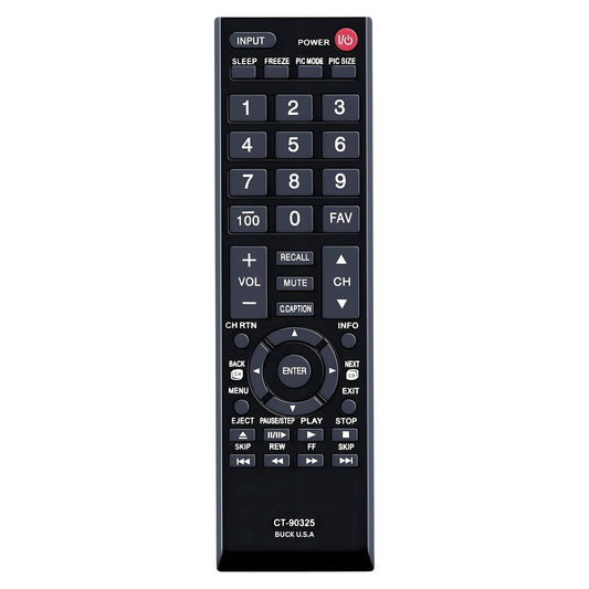 CT-90325 Remote Control Compatible with Toshiba TVs, No Setup Required, Universal for LCD, LED, 4K & Smart HDTVs, Compatible with Models 32C110U