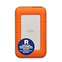 LaCie Rugged USB-C, 1TB, Portable External Hard Drive, Drop, Shock, Dust, Rain Resistant, for Mac & PC (STFR1000800)