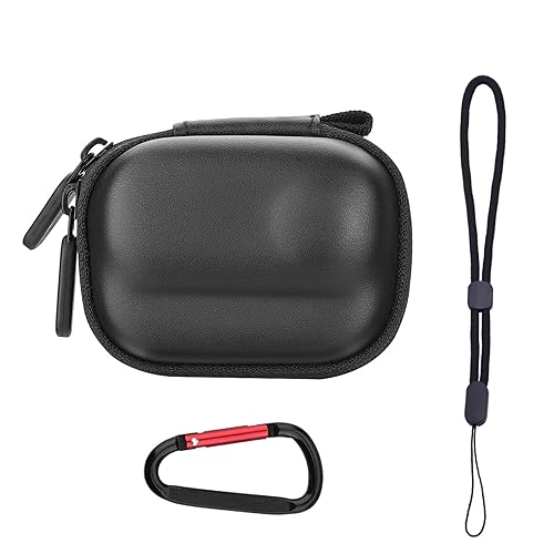 Flymile Small Carrying Case for Insta360 GO 3/GO 3S, PU Hard Shell Lens Cover Protection Storage Bag,Mini Travel Portable Bag with Carabiner&Wrist