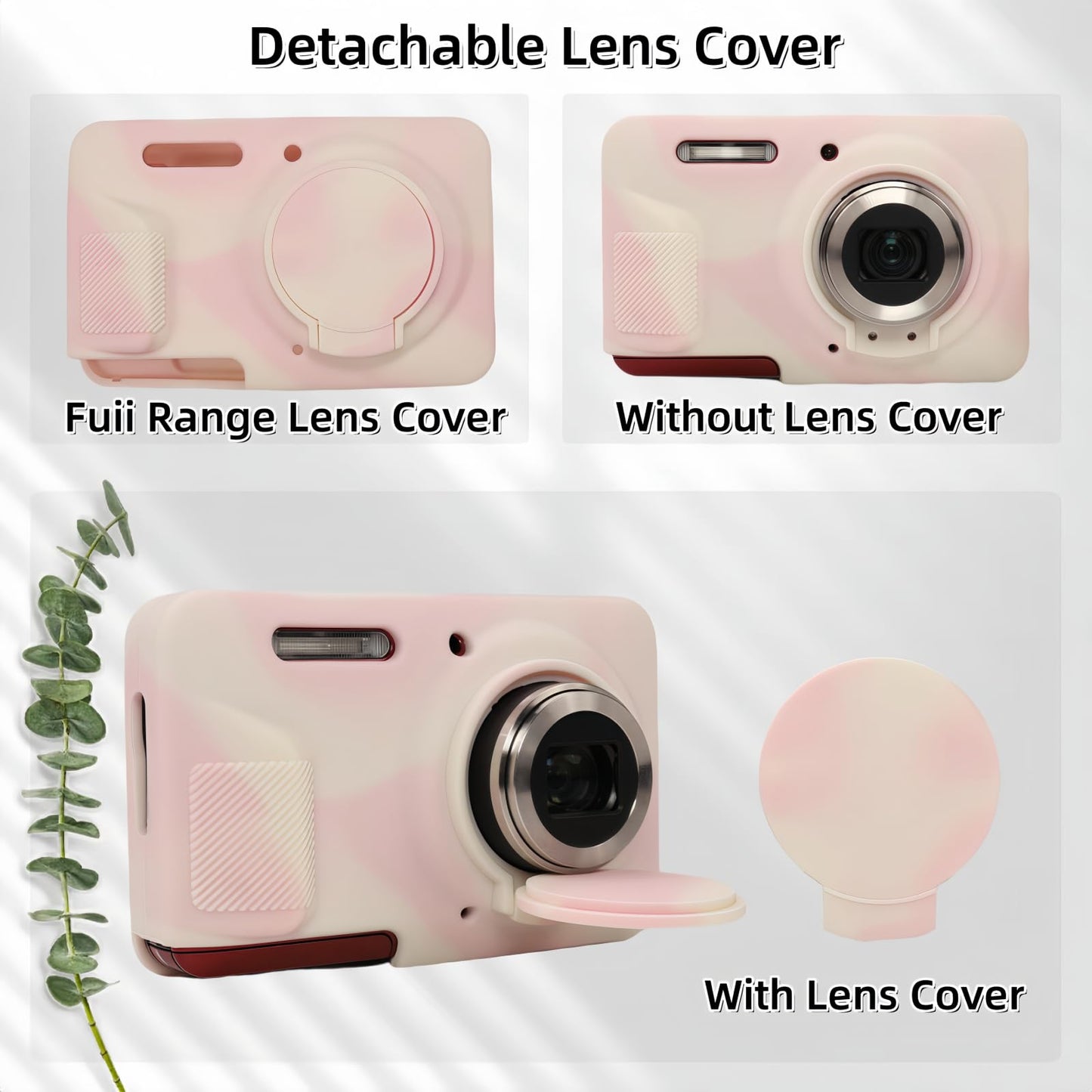 SZHSYJY Case for Kodak PIXPRO FZ55,FZ55 accessories,Soft Silicone Protective Case Removable Lens Cover,Comes with 2 Screen Protectors and 1 Wrist