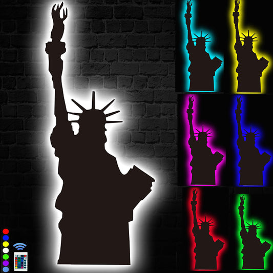 OUYENL Statue of Liberty Decor Lamp Night Light, The Statue of Liberty Statue New York Landmark Independence Day Birthday Christmas Gifts 16 Colors