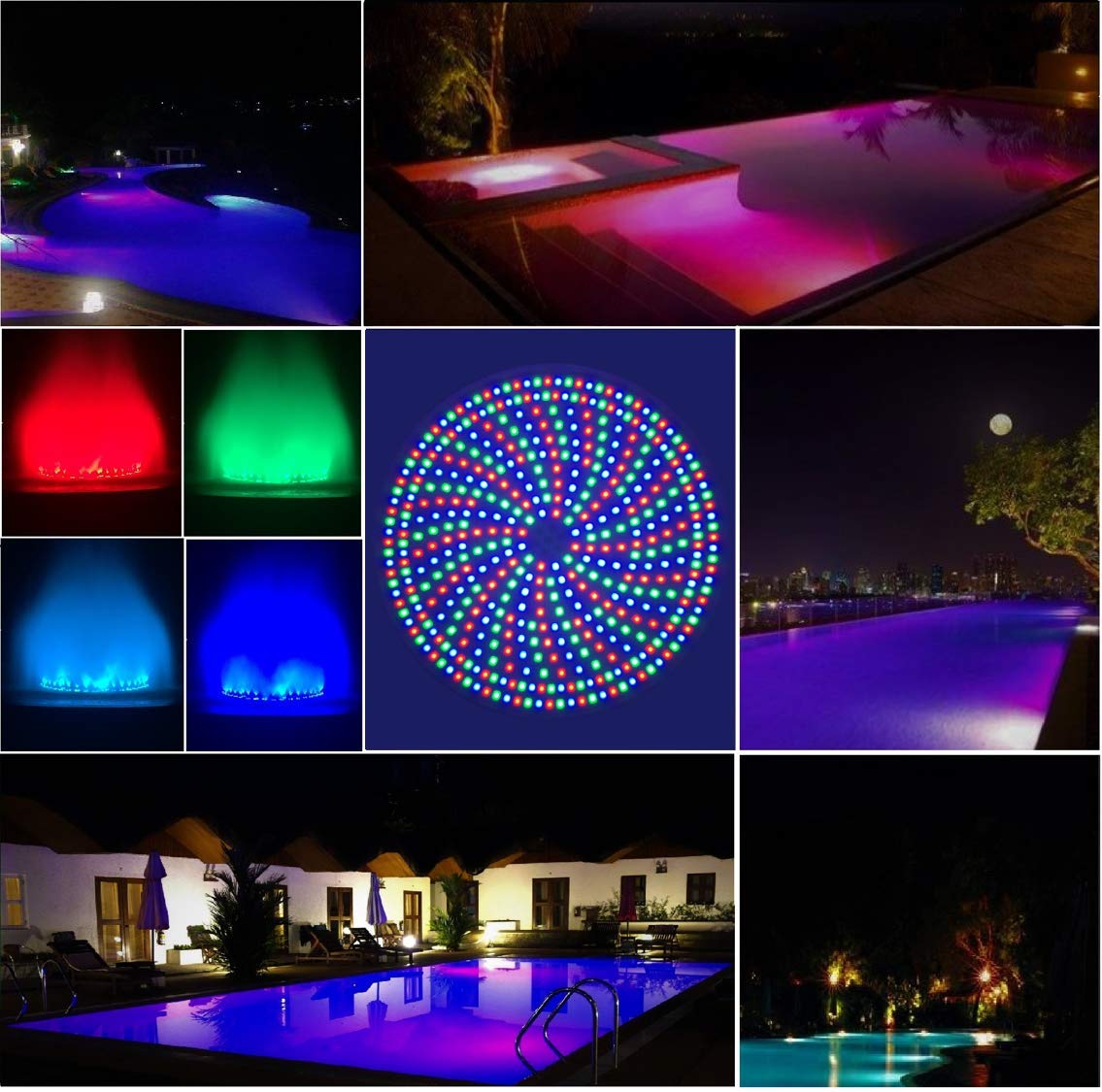 LED Pool Light Bulb for Inground Pool 120V 40W PRO Color Changing Pool Lights for Pentair Hayward Swimming Pool Light Bulb Replacement