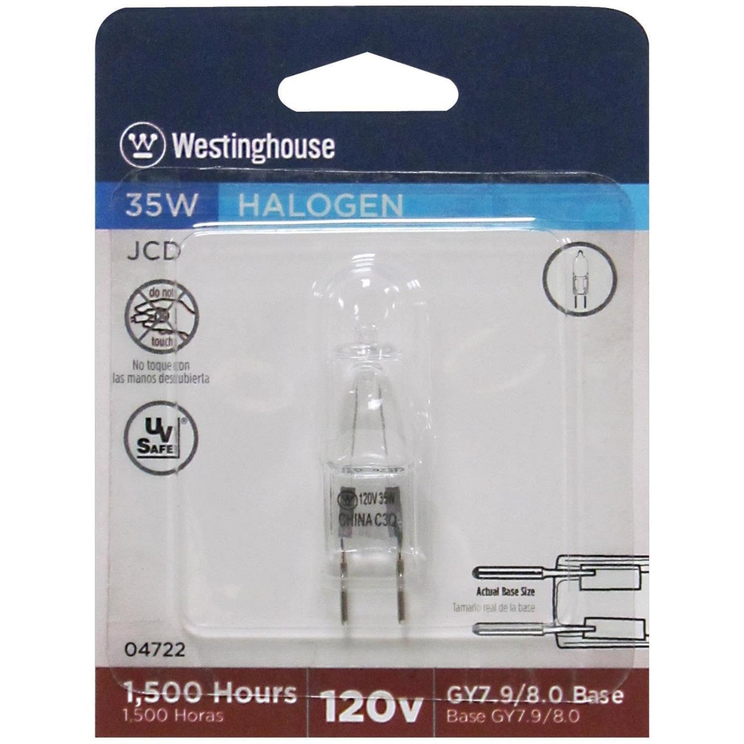Westinghouse Jcd Halogen Lamp 35 W 420 Lumens Gy8 Gy8 1-11/16 In. Clear Carded6