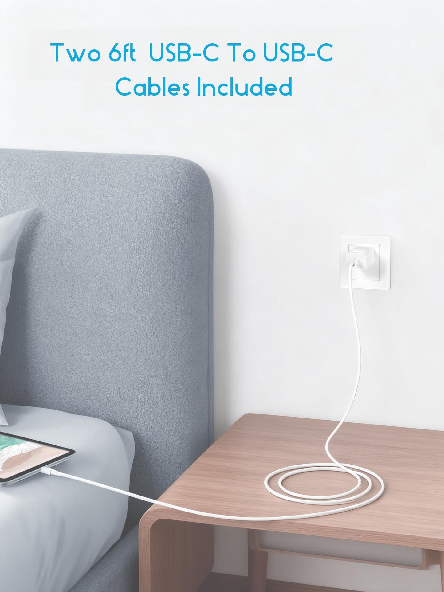Antteez Fast Charger for iPhone 17/16, 2-Pack 20W USB C with 2 USB-C Cable, iPhone Charger Fast Charging Compatible with iPhone 16/16 Pro Max/15