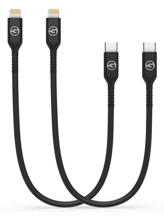 GALVANOX Short iPhone Charging Cable (2 Pack) Apple MFi Certified USB C to Lightning 1ft Braided Charger Cords Compatible with iPhone 11/12/13/14 Pro…